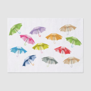 Papier Mousseline Parapluies printanières