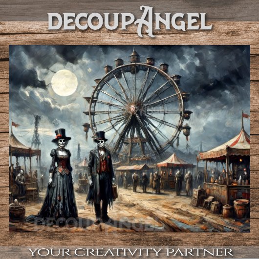 Papier Mousseline Parc à thème abandonné - Découpage -