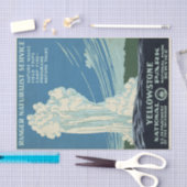 Papier Mousseline Parc national vintage Yellowstone (Artisanat)
