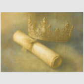 Papier Mousseline Parchemin de découpage Couronne dorée (Recto)