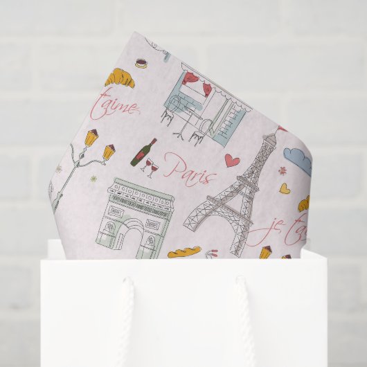 Papier Mousseline Paris (Sac cadeau)