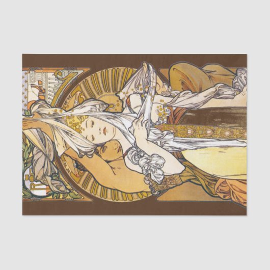 Papier Mousseline Paris 1900, Alphonse Mucha (Recto)