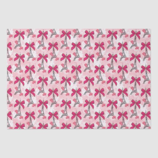 Papier Mousseline Paris Avec Un Bow (Recto)
