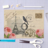 Papier Mousseline Paris Crow Globe Rose de cartes postales en frança (Artisanat)