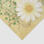Papier Mousseline Paris Daisies Abeille Découpage Jaune (Détail)