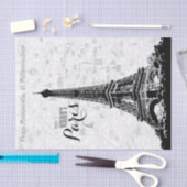 Papier Mousseline Paris Eiffel Tower Ajouter Votre Nom (Artisanat)