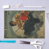 Papier Mousseline Paris Exposition 1900 - Publicité française vintag (Artisanat)