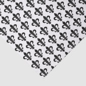Papier Mousseline Paris Fleur de Lis Paris en noir et blanc (Détail)