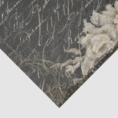 Papier Mousseline Paris Floral Vintage Ephémère Script Découpage (Détail)