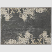 Papier Mousseline Paris Floral Vintage Ephémère Script Découpage (Recto)