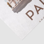 Papier Mousseline PARIS, France. Eiffel, Louvre, Arc de Triomphe (Détail)