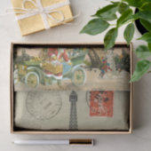 Papier Mousseline Paris Père Noël et Snowman Papier Tissu de Noël (Cadeau)