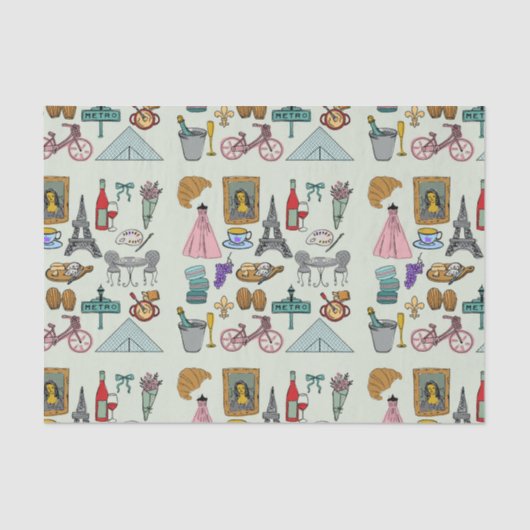 Papier Mousseline Paris romantique (Recto)