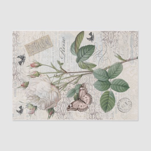 Papier Mousseline Paris Rose (Recto)