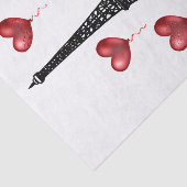 Papier Mousseline Paris, Tour Eiffel et Ballons du Coeur Rouge (Détail)