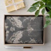 Papier Mousseline Paris Tour Eiffel Flore Ephémère Script Découpage (Cadeau)