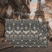 Papier Mousseline Paris Tour Eiffel Flore Ephémère Script Découpage