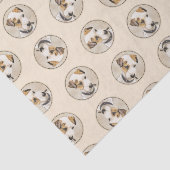 Papier Mousseline Parson Jack Russell Terrier Peinture Chien d'anima (Détail)