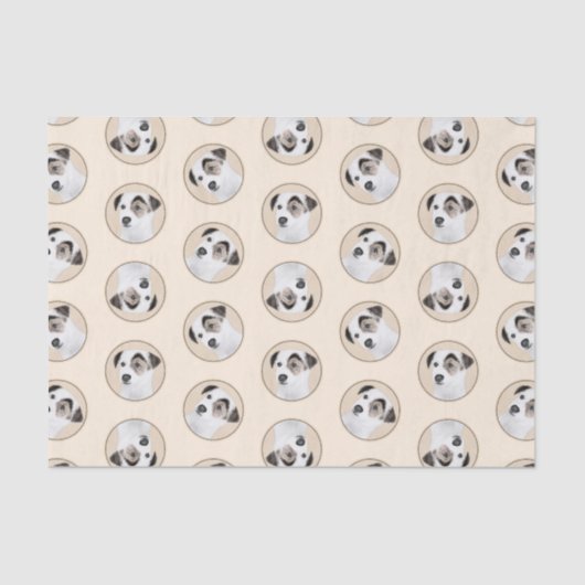 Papier Mousseline Parson Jack Russell Terrier Peinture Chien d'anima (Recto)