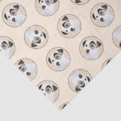 Papier Mousseline Parson Jack Russell Terrier Peinture Chien d'anima (Détail)