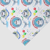 Papier Mousseline Parti Anniversaire de enfant du thème requin (Détail)
