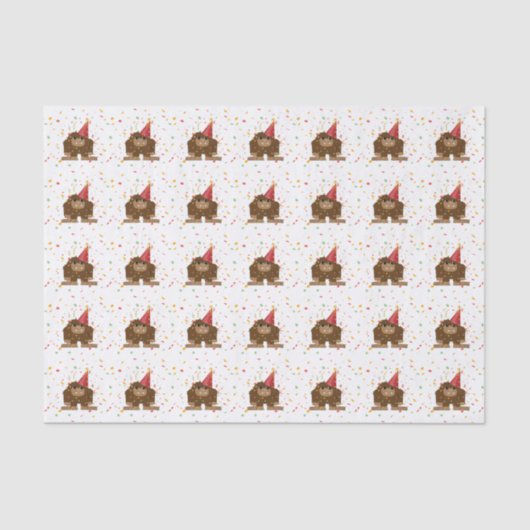 Papier Mousseline Parti Confetti Sasquatch Bigfoot (Recto)