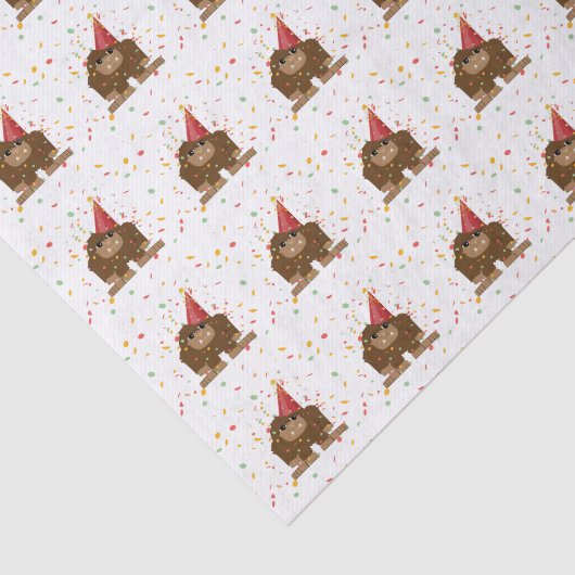 Papier Mousseline Parti Confetti Sasquatch Bigfoot (Détail)