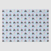 Papier Mousseline Parti Poodle Tissue Paper in Blue (Recto)