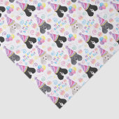 Papier Mousseline Parti Poodle Tissue Paper in White (Détail)