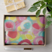 Papier Mousseline Partie abstraite de peinture de cercle d'art (Cadeau)