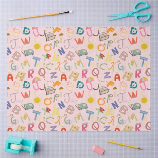 Papier Mousseline Partie Alphabet (Artisanat)