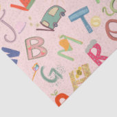 Papier Mousseline Partie Alphabet (Détail)