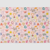 Papier Mousseline Partie Alphabet (Recto)