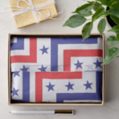 Papier Mousseline Partie américaine blanche et bleue rouge du 4 (Cadeau)