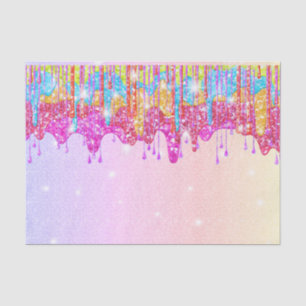 Papier Mousseline Parties scintillant arc-en-ciel brillant de couleu