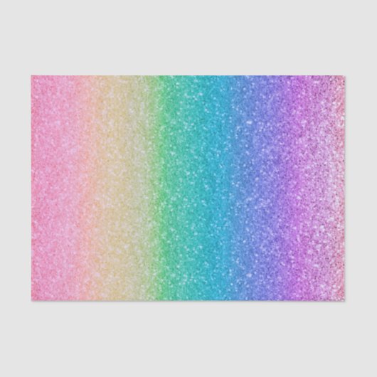 Papier Mousseline Parties scintillant arc-en-ciel Étincelle Jolie fê (Recto)