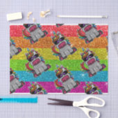 Papier Mousseline Parties scintillant arc-en-ciel Unicorn Sparkly LG (Artisanat)