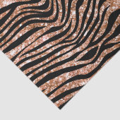 Papier Mousseline Parties scintillant Black Rose Gold Zebra (Détail)