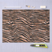 Papier Mousseline Parties scintillant Black Rose Gold Zebra (Artisanat)