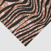 Papier Mousseline Parties scintillant Black Rose Gold Zebra (Détail)