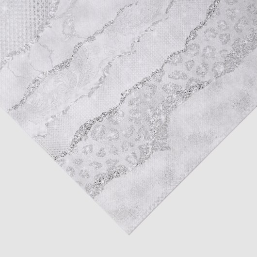 Papier Mousseline Parties scintillant blanche (Détail)