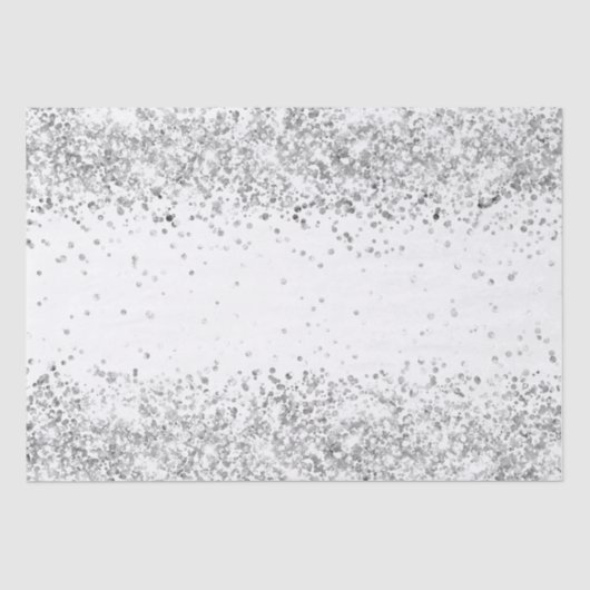 Papier Mousseline Parties scintillant blanche brillant Noël Noël Noë (Recto)