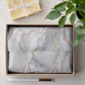 Papier Mousseline parties scintillant blanche et or abstrait (Cadeau)