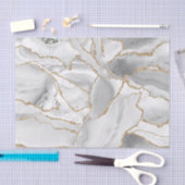 Papier Mousseline parties scintillant blanche et or abstrait (Artisanat)