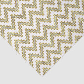 Papier Mousseline Parties scintillant blanche Ikat Chevron sur Arriè (Détail)