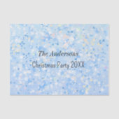 Papier Mousseline Parties scintillant Bleu Blanc Fête Anniversaire (Recto)