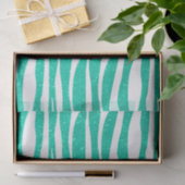 Papier Mousseline Parties scintillant bleue Turquoise douce Zebra Po (Cadeau)