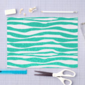 Papier Mousseline Parties scintillant bleue Turquoise douce Zebra Po (Artisanat)