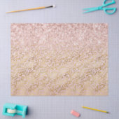 Papier Mousseline Parties scintillant Blush Empreinte de léopard ros (Artisanat)