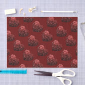Papier Mousseline Parties scintillant cardiaque scintille motif roug (Artisanat)